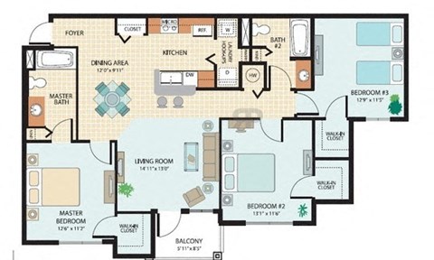 a floor plan of a house